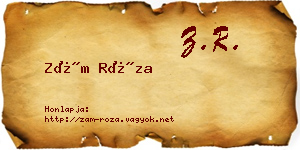 Zám Róza névjegykártya