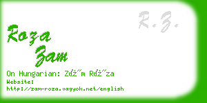 roza zam business card